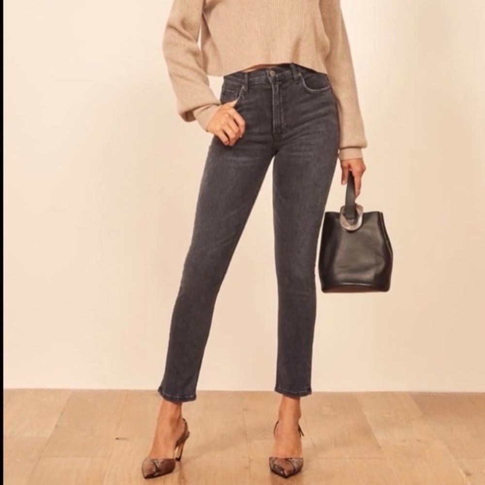 Reformation High & Skinny Crop Jeans in Avalon - Size 26